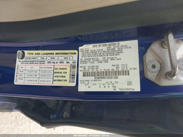 Продажа на аукционе авто 2014 Ford Fusion Se, vin: 3FA6P0HD1ER201500, номер лота: 45535622