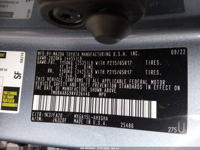 Toyota Corolla Cross Le 2022 7MUBAABG9NV036446 Image 9