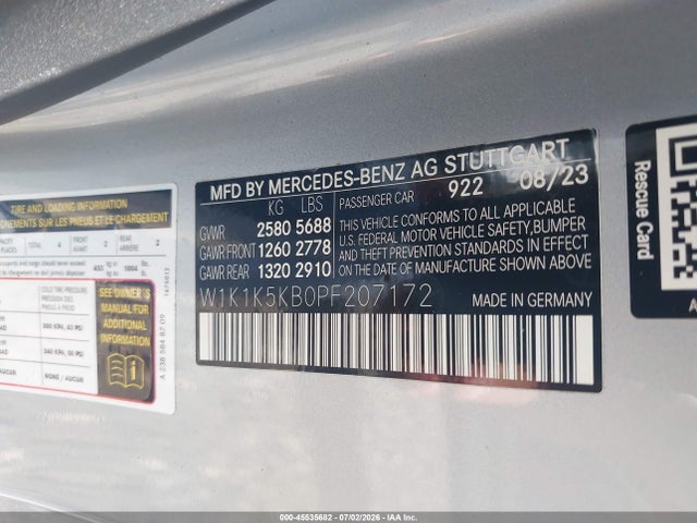 Продаж на аукціоні авто 2023 Mercedes-benz E 450 4matic, vin: W1K1K5KB0PF207172, номер лоту: 45535682