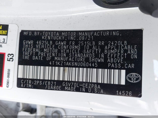 Toyota CAMRY TRD 2022 4T1KZ1AK6NU060445 Image 9