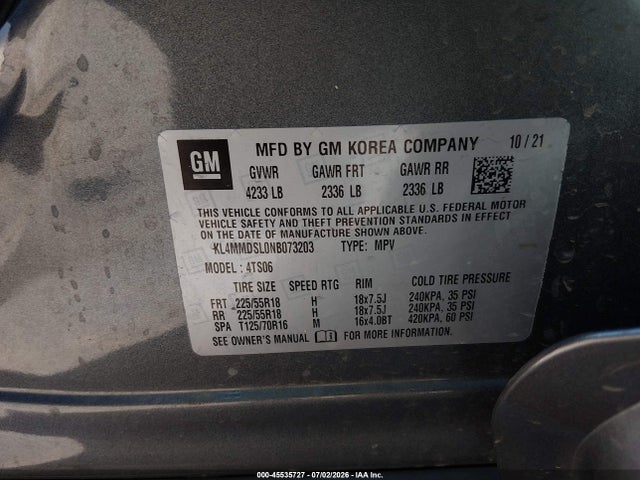 Buick Encore Gx Fwd Select 2022 KL4MMDSL0NB073203 Image 9