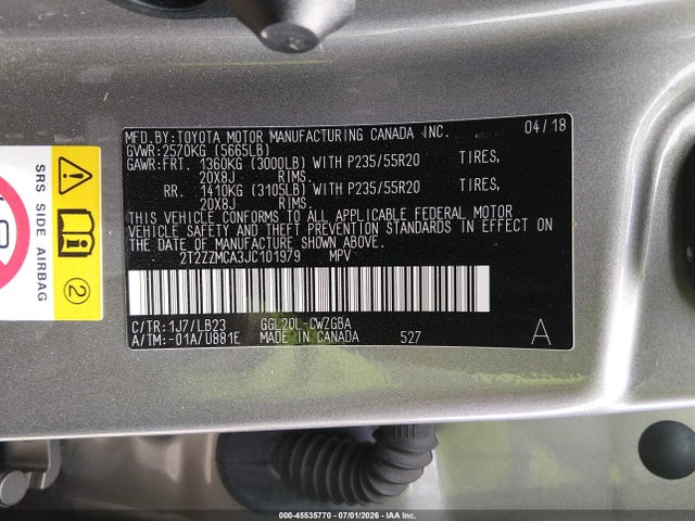 Lexus RX 350 2018 2T2ZZMCA3JC101979 Image 9