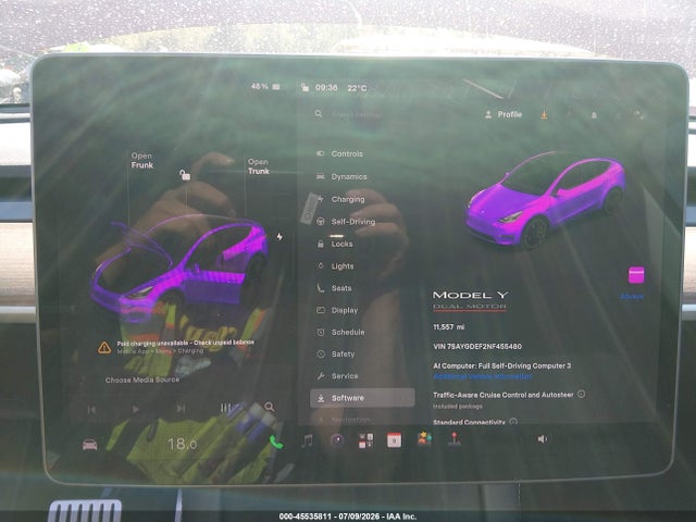 Продажа на аукционе авто 2022 Tesla Model Y Performance Dual Motor All-wheel Drive, vin: 7SAYGDEF2NF455480, номер лота: 45535811