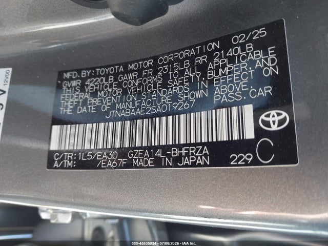 Toyota Gr Corolla Premium Plus 2025 JTNABAAE2SA019267 Image 9