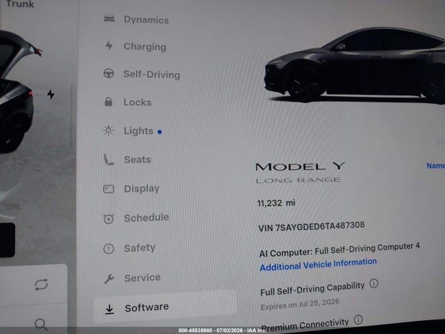 Tesla Model Y 2026 7SAYGDED6TA487308 Image 7