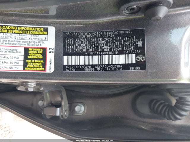 Toyota CAMRY SE 2024 4T1G11AK4RU918210 Image 9