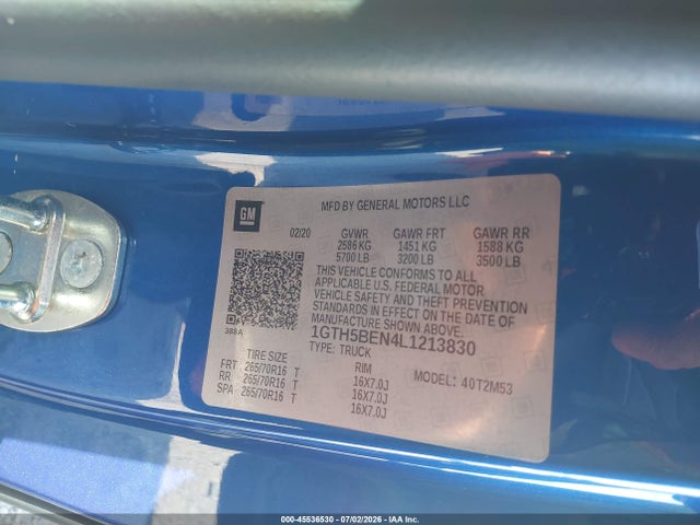 GMC Canyon 2wd 2020 1GTH5BEN4L1213830 Image 9