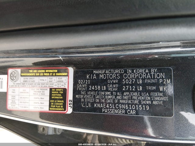 Aukcja sprzedaży 2022 Kia Stinger Gt1, vin: KNAE45LC9N6101519, numer aukcji: 45536828