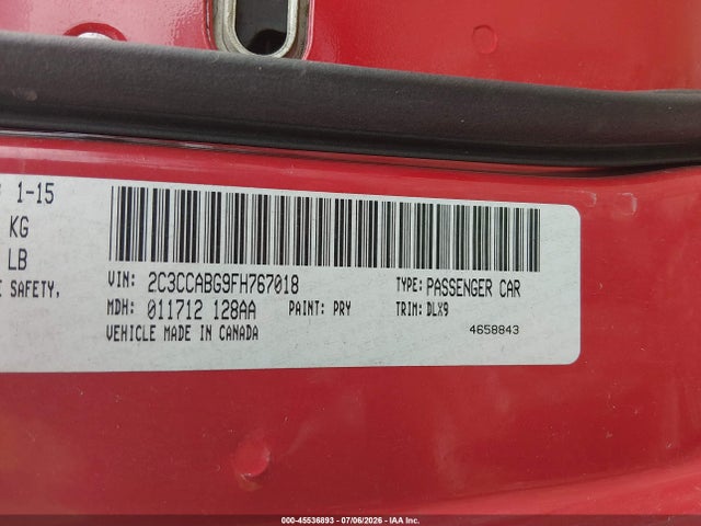 Aukcja sprzedaży 2015 Chrysler 300 300s, vin: 2C3CCABG9FH767018, numer aukcji: 45536893