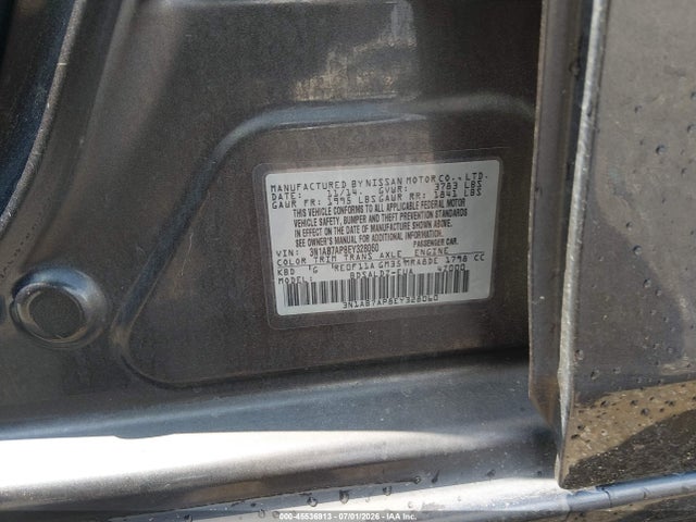 2014 Nissan Sentra Sv მანქანა იყიდება აუქციონზე, vin: 3N1AB7AP8EY328060, აუქციონის ნომერი: 45536913