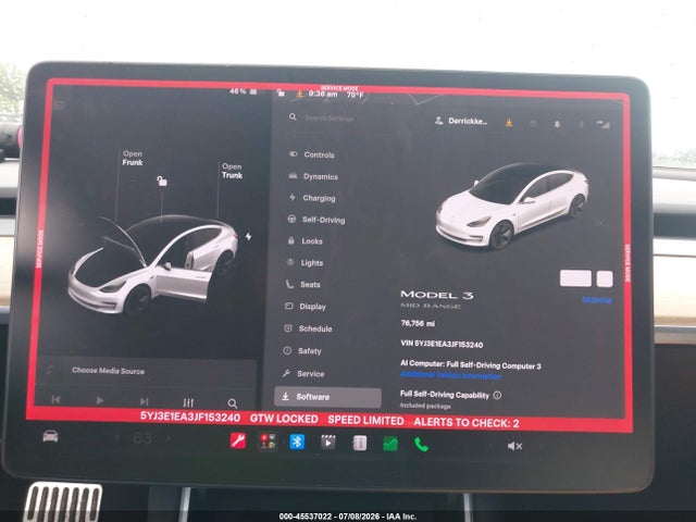 Продаж на аукціоні авто 2018 Tesla Model 3 Long Range/mid Range, vin: 5YJ3E1EA3JF153240, номер лоту: 45537022
