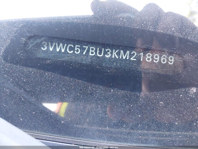 45537130 :رقم المزاد ، 3VWC57BU3KM218969 vin ، 2019 Volkswagen Jetta 1.4t R-line/1.4t S/1.4t Se مزاد بيع