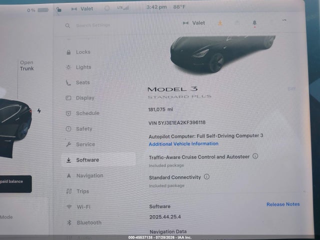 Aukcja sprzedaży 2019 Tesla Model 3 Long Range/mid Range/standard Range/standard Range Plus, vin: 5YJ3E1EA2KF396118, numer aukcji: 45537138