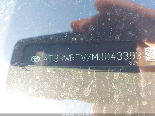 Auction sale of the 2021 Toyota Rav4 Hybrid Xle, vin: 4T3RWRFV7MU043393, lot number: 45537188