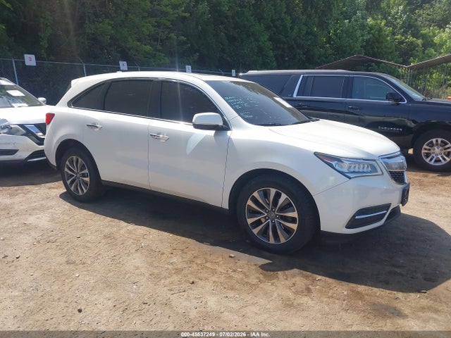 45537249 :رقم المزاد ، 5FRYD4H42GB019195 vin ، 2016 Acura Mdx Technology   Acurawatch Plus Packages/technology Package مزاد بيع