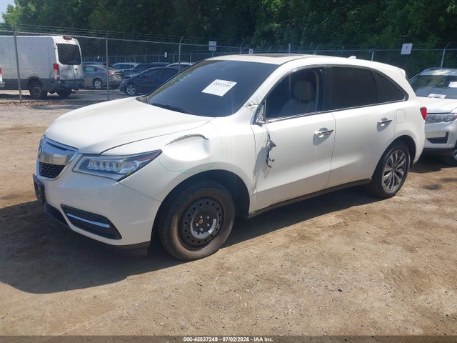 45537249 :رقم المزاد ، 5FRYD4H42GB019195 vin ، 2016 Acura Mdx Technology   Acurawatch Plus Packages/technology Package مزاد بيع