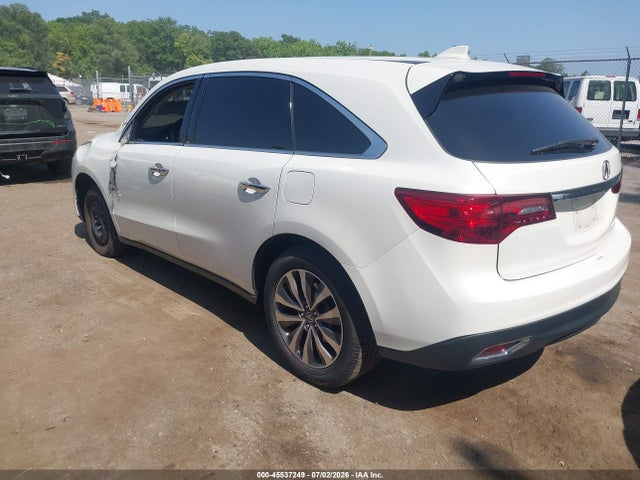 45537249 :رقم المزاد ، 5FRYD4H42GB019195 vin ، 2016 Acura Mdx Technology   Acurawatch Plus Packages/technology Package مزاد بيع