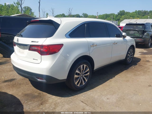 45537249 :رقم المزاد ، 5FRYD4H42GB019195 vin ، 2016 Acura Mdx Technology   Acurawatch Plus Packages/technology Package مزاد بيع