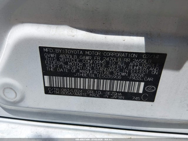Продаж на аукціоні авто 2014 Lexus Gs 350, vin: JTHBE1BL1E5035906, номер лоту: 45537499