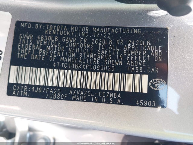 Toyota CAMRY LE 2023 4T1C11BKXPU090030 Image 9