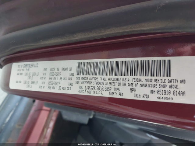 Aukcja sprzedaży 2008 Jeep Wrangler X, vin: 1J4FA24138L616852, numer aukcji: 45537829