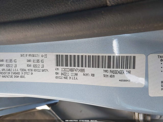 Chrysler 200 Limited 2015 1C3CCCAB6FN714995 Image 9