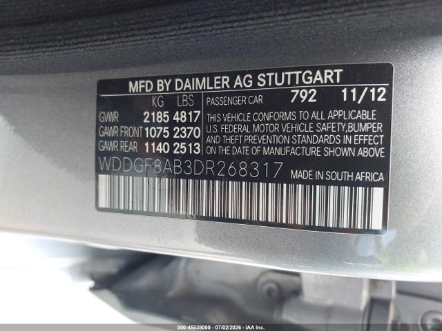 Продаж на аукціоні авто 2013 Mercedes-benz C 300 Sport 4matic, vin: WDDGF8AB3DR268317, номер лоту: 45538009