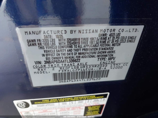 Nissan KICKS SR 2026 3N8AP6DA4TL339622 Image 9