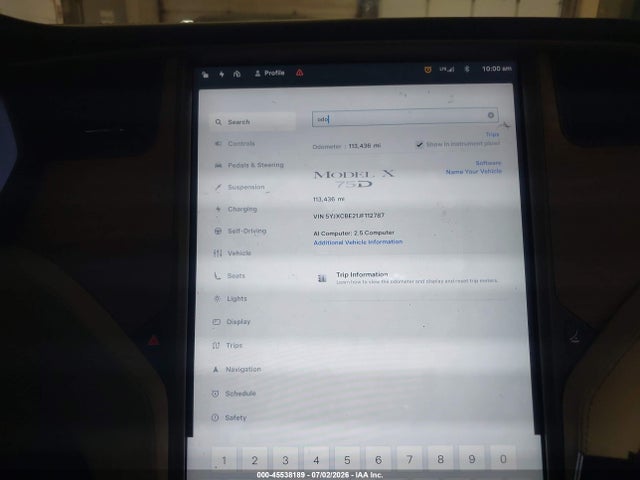 Tesla Model X 100d/75d/p100d 2018 5YJXCBE21JF112787 Image 7