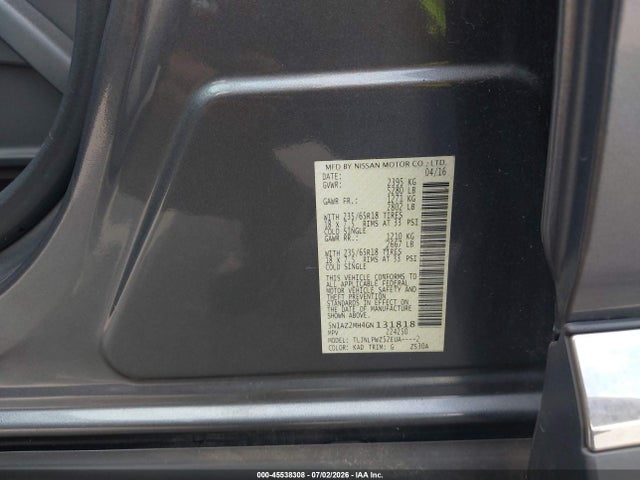 Aukcja sprzedaży 2016 Nissan Murano S, vin: 5N1AZ2MH4GN131818, numer aukcji: 45538308