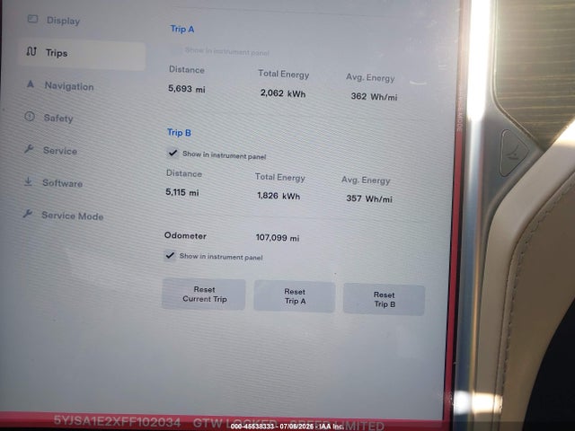 5YJSA1E2XFF102034 Tesla Model S 70d/85d/p85d