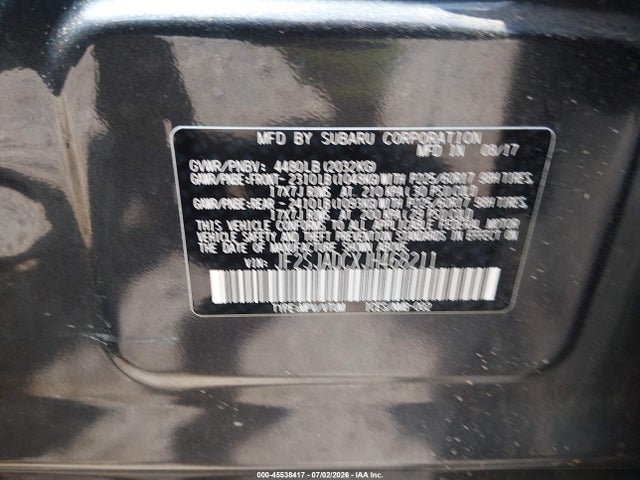 2018 Subaru Forester 2.5i Premium მანქანა იყიდება აუქციონზე, vin: JF2SJADCXJH468211, აუქციონის ნომერი: 45538417