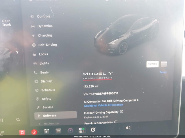 7SAYGDEF6PF895818 Tesla Model Y Performance Dual Motor All-wheel Drive