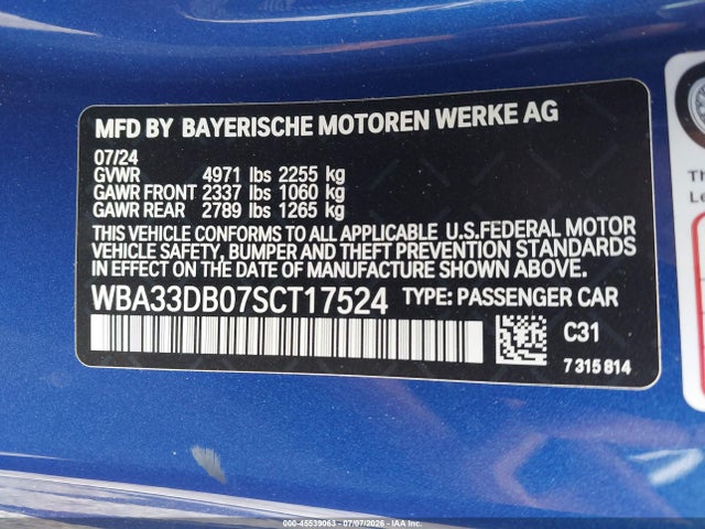 BMW 430I 2025 WBA33DB07SCT17524 Image 9