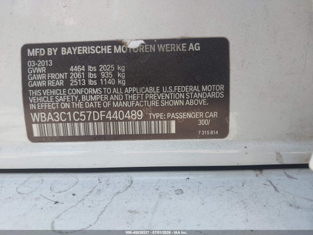 Aukcja sprzedaży 2013 Bmw 328i, vin: WBA3C1C57DF440489, numer aukcji: 45539327