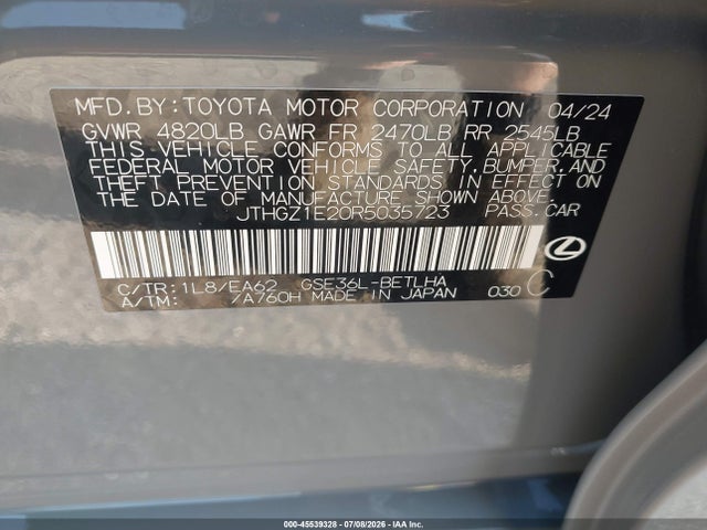 JTHGZ1E20R5035723 Lexus Is 350 F Sport
