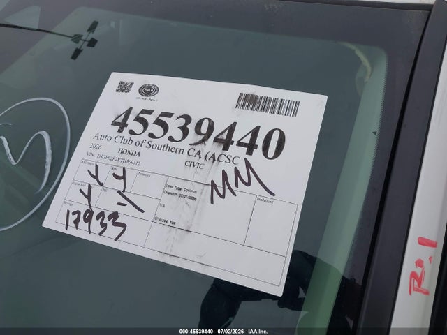 2HGFE2F2XTH509112 Honda Civic Lx