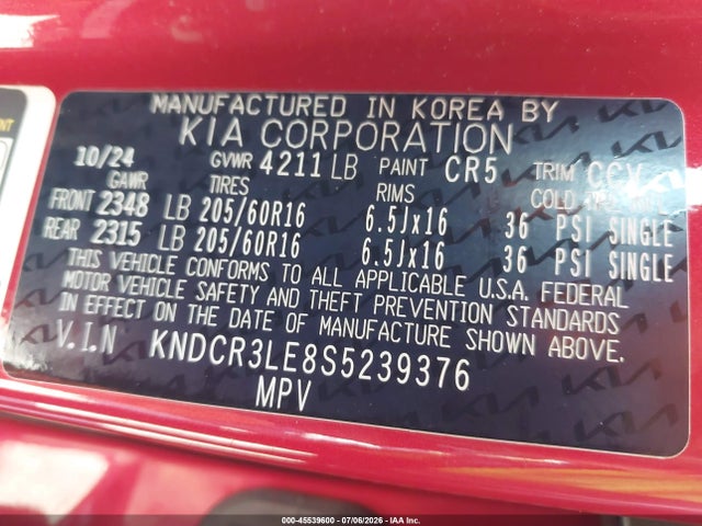 KIA NIRO EX 2025 KNDCR3LE8S5239376 Image 9