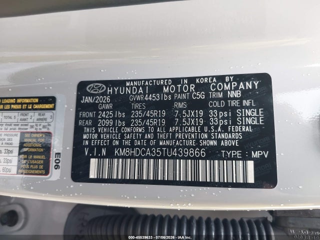 Hyundai Kona Sel Premium 2026 KM8HDCA35TU439866 Image 9