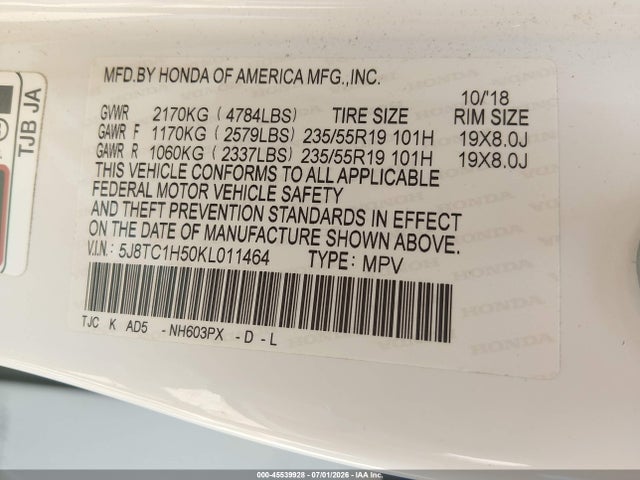Acura Rdx Technology Package 2019 5J8TC1H50KL011464 Image 9