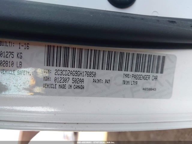 Dodge Challenger Sxt 2016 2C3CDZAG9GH176850 Image 9