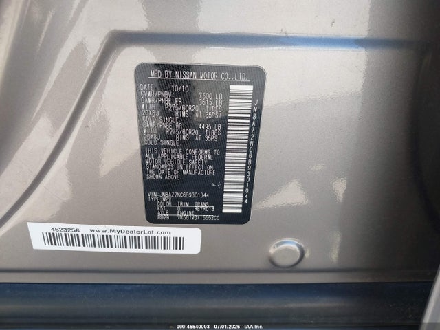 Aukcja sprzedaży 2011 Infiniti Qx56, vin: JN8AZ2NC6B9301044, numer aukcji: 45540003