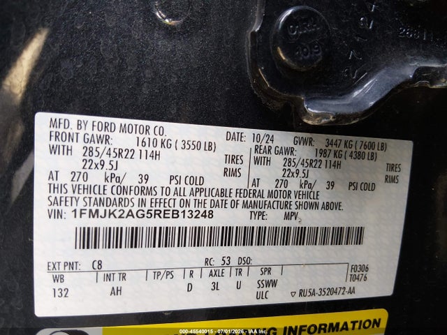 1FMJK2AG5REB13248 Ford Expedition Limited Max