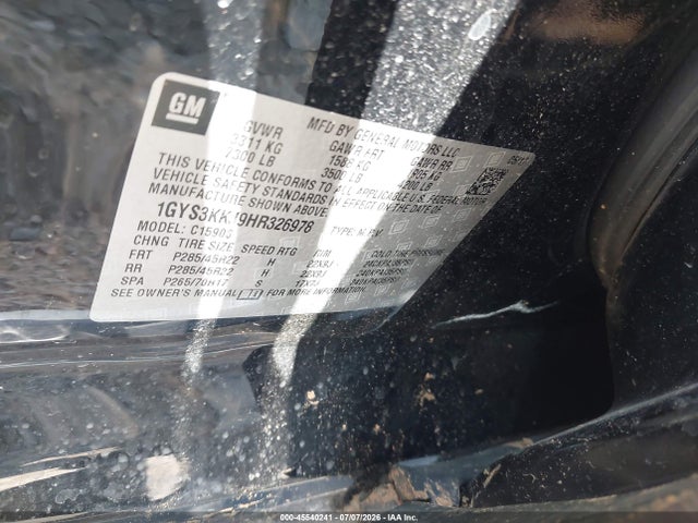 Aukcja sprzedaży 2017 Cadillac Escalade Esv Platinum, vin: 1GYS3KKJ9HR326978, numer aukcji: 45540241