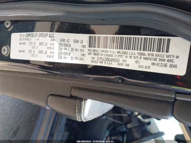 Aukcja sprzedaży 2014 Jeep Cherokee Limited, vin: 1C4PJLDS6EW205545, numer aukcji: 45540242