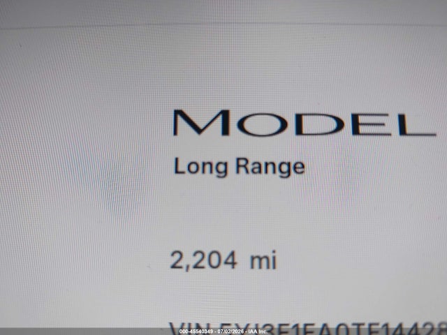 Aukcja sprzedaży 2026 Tesla Model 3 Premium Rear-wheel Drive/rear-wheel Drive, vin: 5YJ3E1EA0TF144286, numer aukcji: 45540349