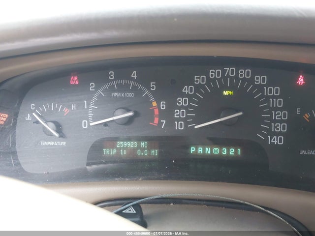 1999 Buick Park Avenue მანქანა იყიდება აუქციონზე, vin: 1G4CW52K2X4639549, აუქციონის ნომერი: 45540600