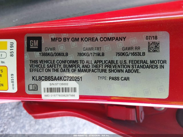 Chevrolet Spark Ls Cvt 2019 KL8CB6SA4KC720251 Image 9