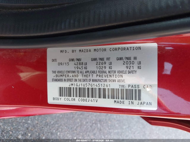 JM1GJ1U57G1451261 Mazda Mazda6 I Sport
