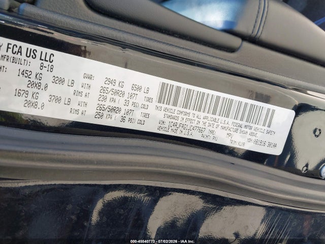 1C4RJFAG1JC477667 Jeep Grand Cherokee Altitude 4x4